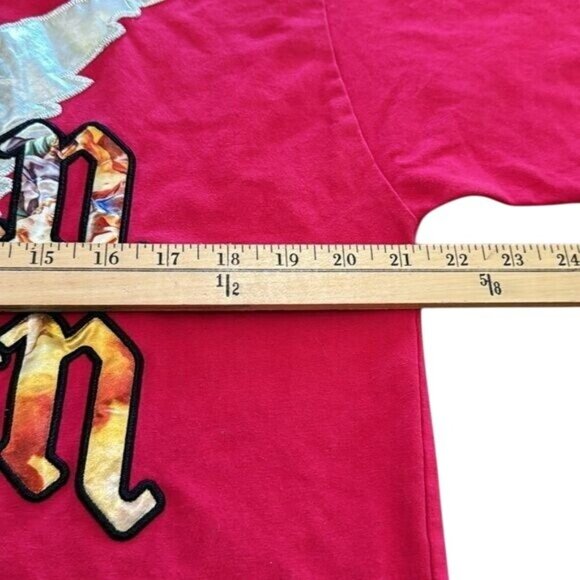 Forever 21 Red Graphic T-Shirt Lost In Heaven & Paradise Design Mens M Cotton Bl - Picture 7 of 7